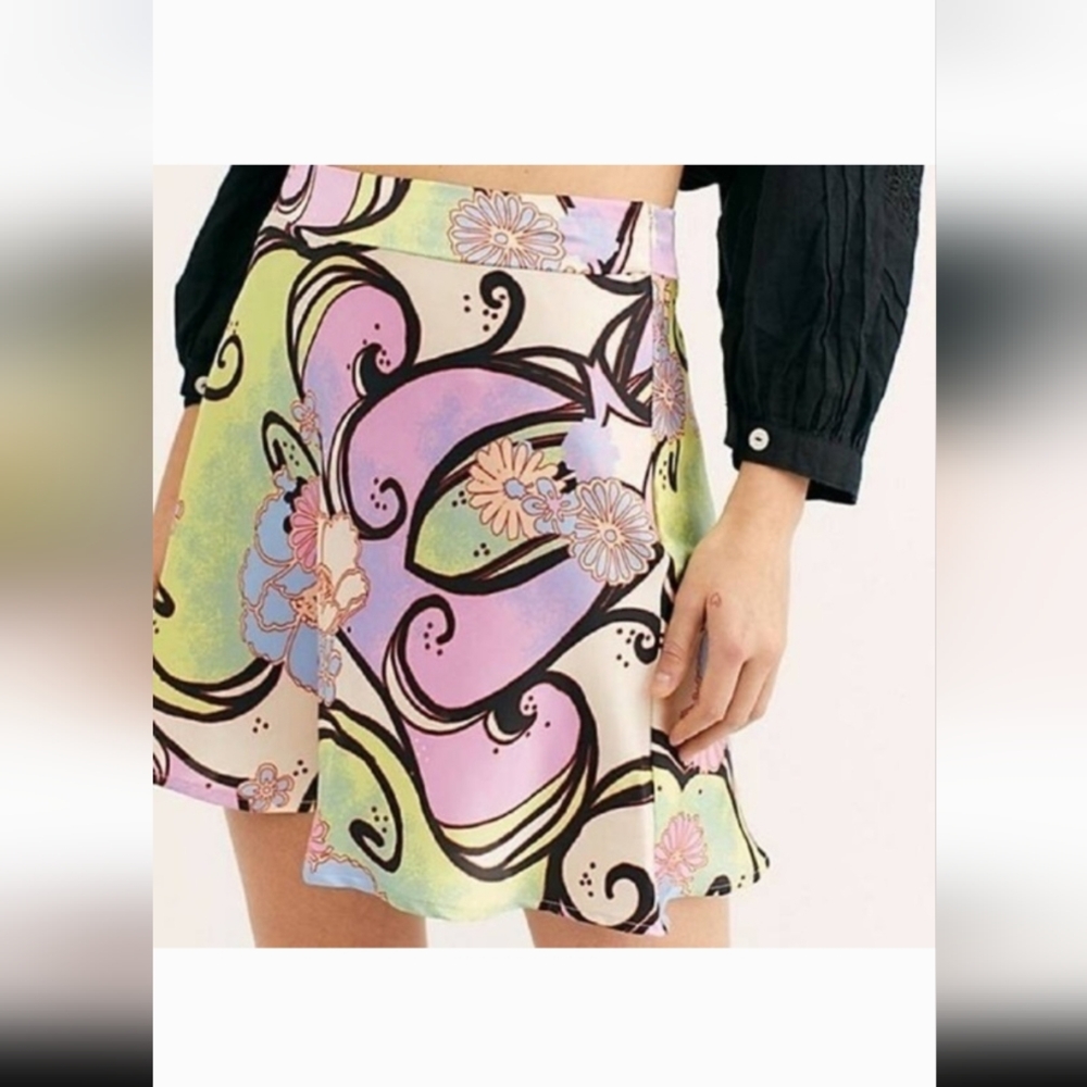 Free People Phoebe Mini Skirt In The Sugar And Spice Print